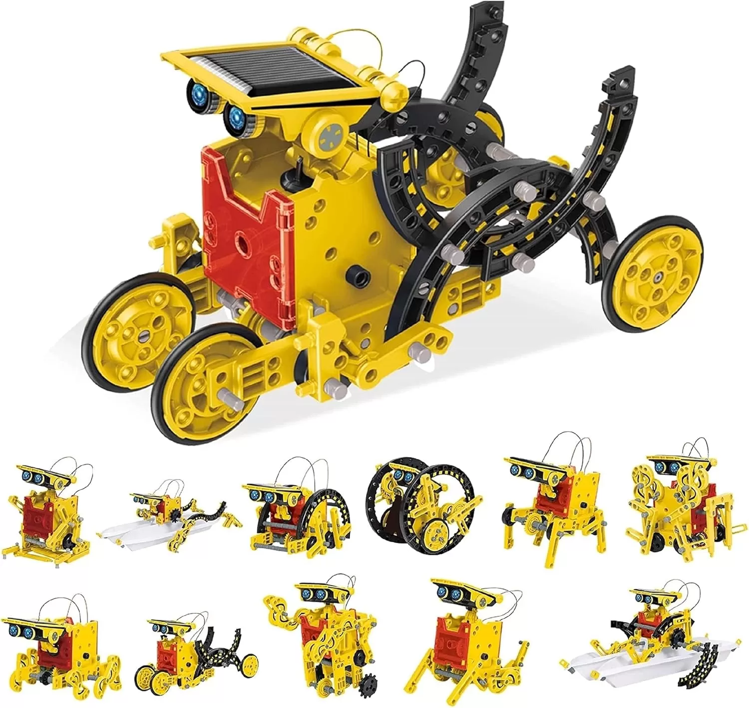 imagePicassoTiles 152 Pieces Building Block Set Kid Toy STEM Construction Sensory Toys Gifts Engineering Kit Educational wIdea Book Design Guide Storage Carry Box Power Drill Ratchet Age 3 PTN15212in1 Robot