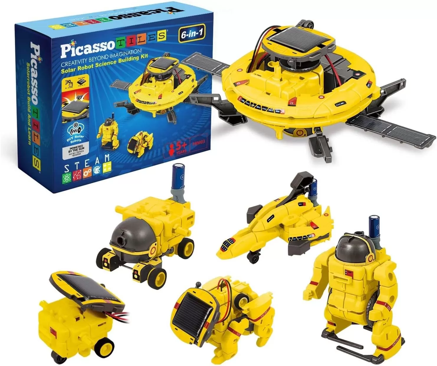 imagePicassoTiles 152 Pieces Building Block Set Kid Toy STEM Construction Sensory Toys Gifts Engineering Kit Educational wIdea Book Design Guide Storage Carry Box Power Drill Ratchet Age 3 PTN1526in1 Aerospace