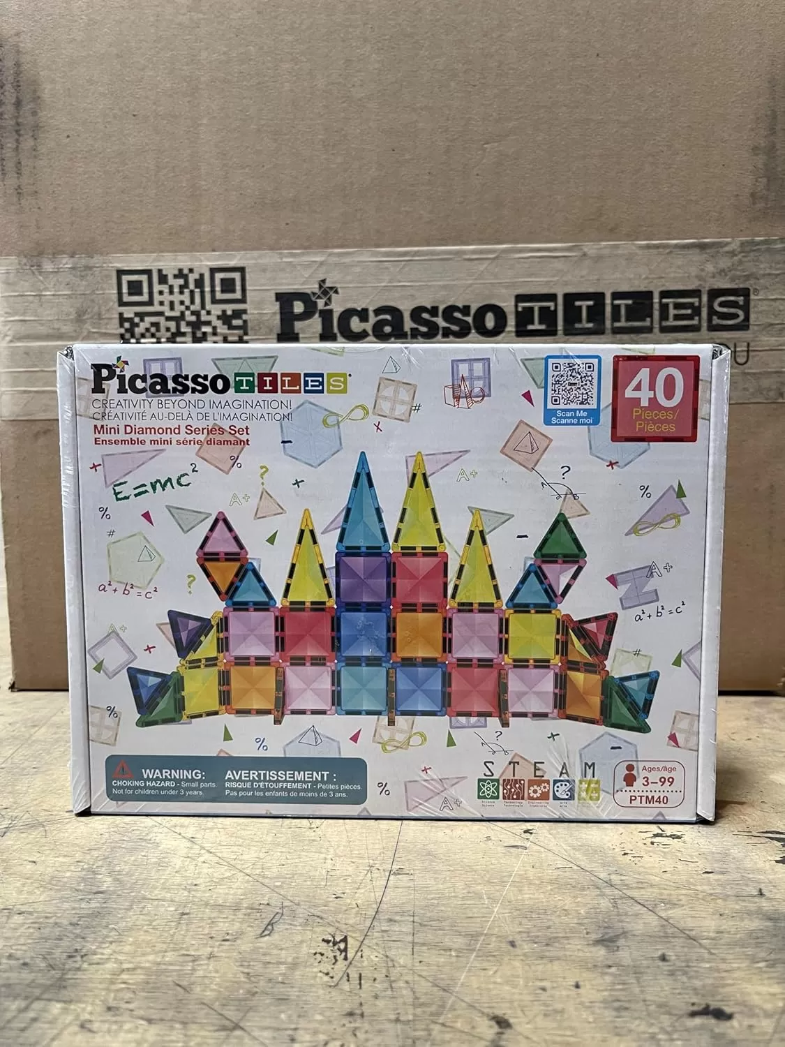 imagePicassoTiles Magnetic Tiles Building Blocks Mini Size Diamond Series Magnet Toys Travel Size OnTheGo Magnets Construction Sensory Toys Gifts Educational Set STEM Learning Kit Playset PTM40