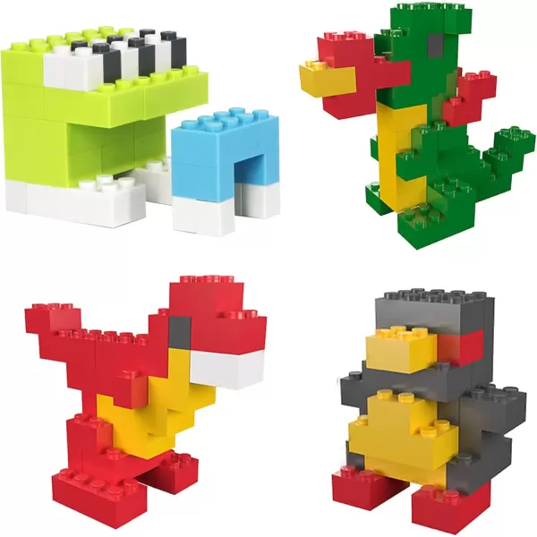 imagePicassoTiles 100 Piece Large Construction Brick Building Blocks STEM Bricks Toy Set Creative Learning Early Education Playset 5 Colors 4 Unique Shapes Mix ampamp Match Toys for Kids Boys Girls Child Age 3PBS1250