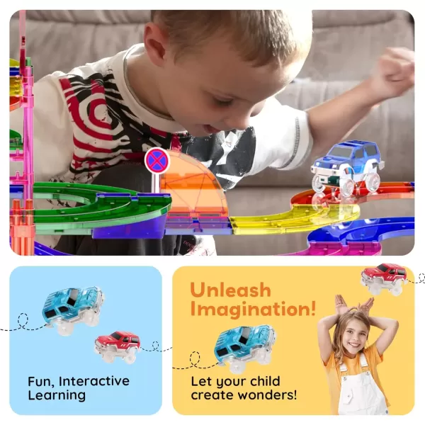 imagePicassoTiles 12 Piece Race Track AddOn Magnetic Building Block Set Magnet Tiles Construction Toy STEM Learning Kit Early Education Kids Toys Playset Pretend Play Blocks Child Brain Development PTR12PTR100