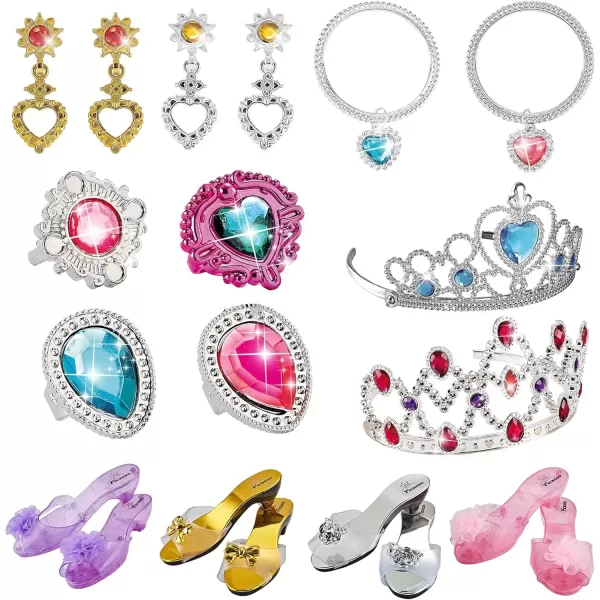 imagePicassoTiles Kids Fairytale Royal Princess Dress Up Pretend Play Tiara Jewelry Boutique Shoes ampamp Fashion Accessories Toy Collection For Girls Children Ages 5 STEM Creative Imagination Toys