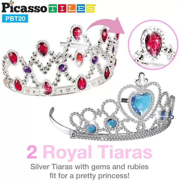 imagePicassoTiles Kids Fairytale Royal Princess Dress Up Pretend Play Tiara Jewelry Boutique Shoes ampamp Fashion Accessories Toy Collection For Girls Children Ages 5 STEM Creative Imagination Toys