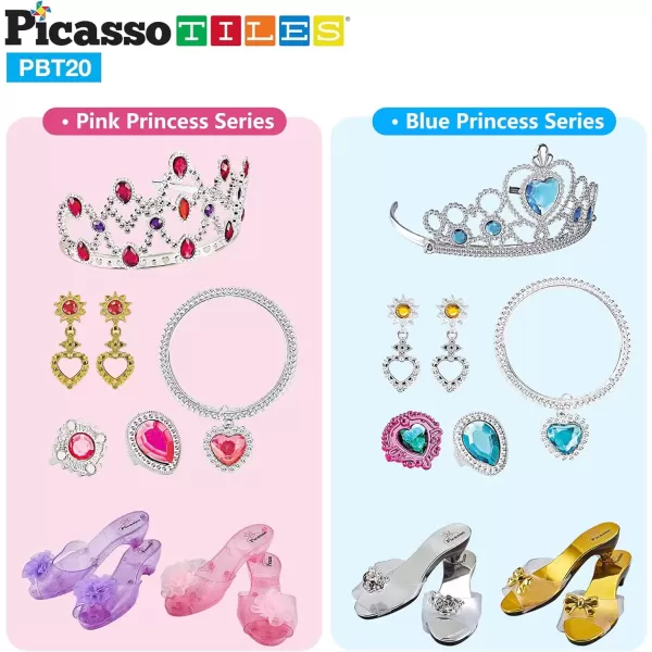 imagePicassoTiles Kids Fairytale Royal Princess Dress Up Pretend Play Tiara Jewelry Boutique Shoes ampamp Fashion Accessories Toy Collection For Girls Children Ages 5 STEM Creative Imagination Toys