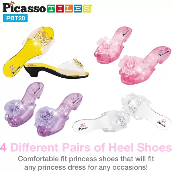 imagePicassoTiles Kids Fairytale Royal Princess Dress Up Pretend Play Tiara Jewelry Boutique Shoes ampamp Fashion Accessories Toy Collection For Girls Children Ages 5 STEM Creative Imagination Toys