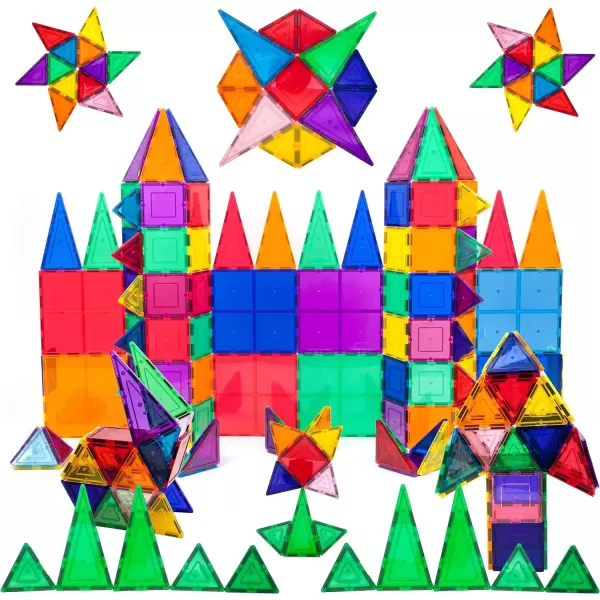 imagePicassoTiles Mega Building Bundle 100PC  60PC Magnet Tiles Construction Blocks Playsets STEAM Learning ampamp Educational Sensory Playset for Preschool ampamp Kindergarten Kids Ages 3 A Classroom Must Have
