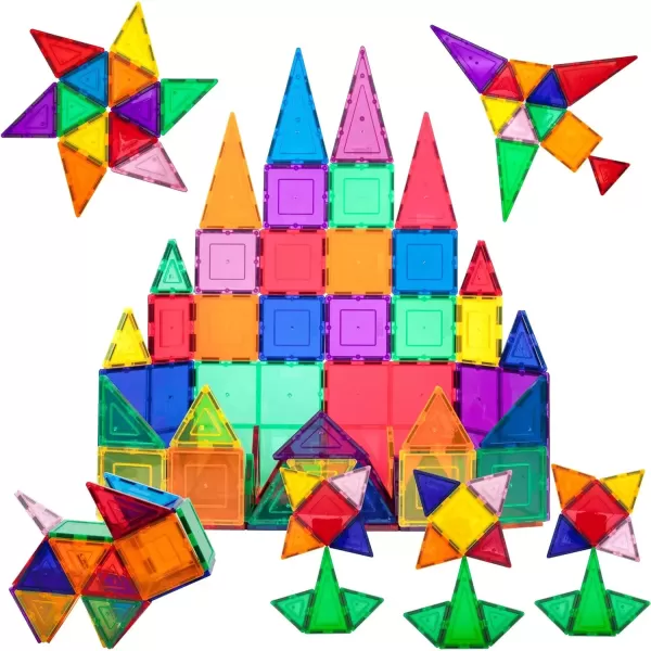 imagePicassoTiles Mega Building Bundle 100PC  60PC Magnet Tiles Construction Blocks Playsets STEAM Learning ampamp Educational Sensory Playset for Preschool ampamp Kindergarten Kids Ages 3 A Classroom Must Have