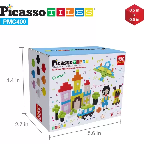 imagePicasso Cubes 05 Pixel Magnetic Puzzle Cube 400 Piece Mix ampamp Match Sensory Toys STEAM Education Learning Building Block Magnets Children Construction Toy Set Stacking Magnet Creative Kit PMC400400pcs Magnetic Puzzle