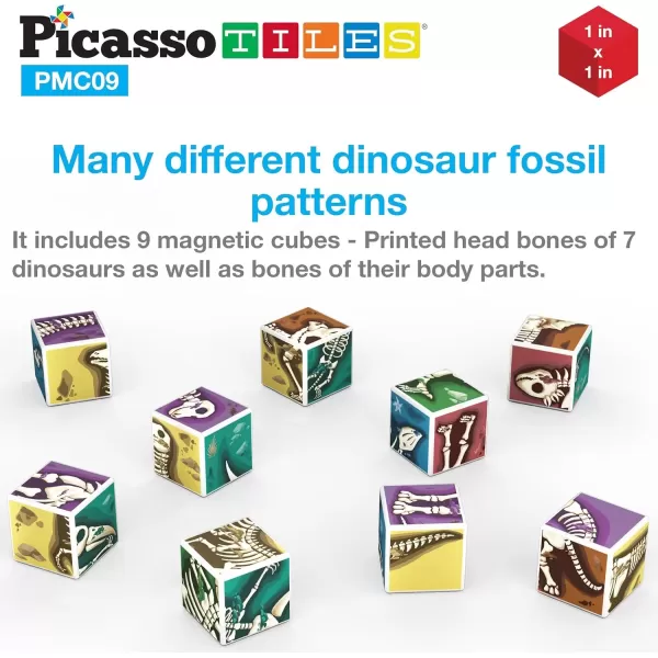 imagePicasso Cubes 05 Pixel Magnetic Puzzle Cube 400 Piece Mix ampamp Match Sensory Toys STEAM Education Learning Building Block Magnets Children Construction Toy Set Stacking Magnet Creative Kit PMC4007in1 Dinosaur Theme