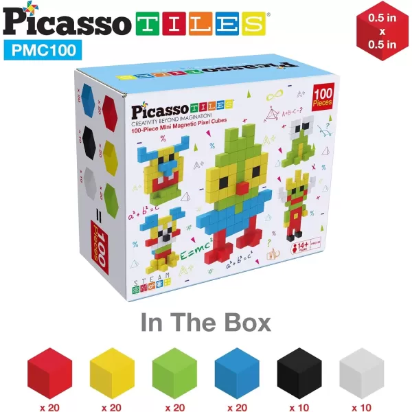 imagePicasso Cubes 05 Pixel Magnetic Puzzle Cube 400 Piece Mix ampamp Match Sensory Toys STEAM Education Learning Building Block Magnets Children Construction Toy Set Stacking Magnet Creative Kit PMC400100pcs Magnetic Puzzle