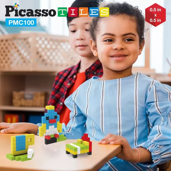 imagePicasso Cubes 05 Pixel Magnetic Puzzle Cube 400 Piece Mix ampamp Match Sensory Toys STEAM Education Learning Building Block Magnets Children Construction Toy Set Stacking Magnet Creative Kit PMC400100pcs Magnetic Puzzle