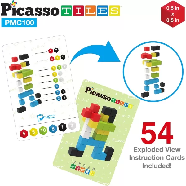 imagePicasso Cubes 05 Pixel Magnetic Puzzle Cube 400 Piece Mix ampamp Match Sensory Toys STEAM Education Learning Building Block Magnets Children Construction Toy Set Stacking Magnet Creative Kit PMC400100pcs Magnetic Puzzle