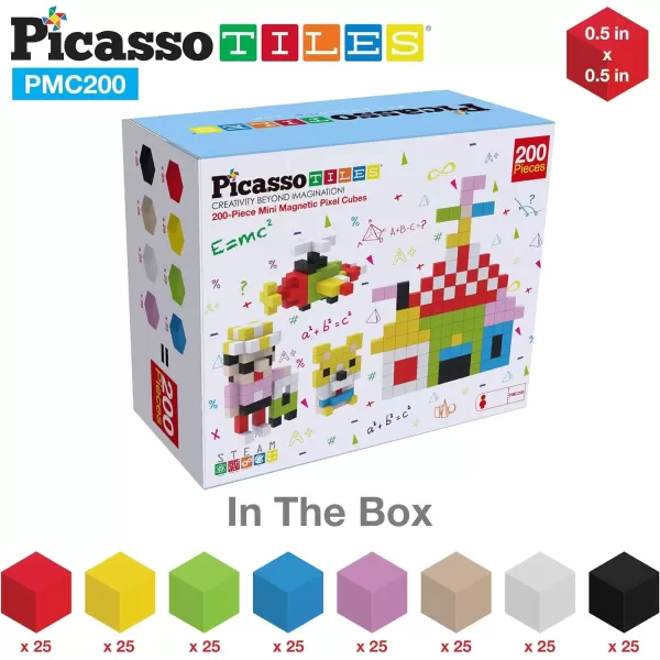imagePicasso Cubes 05 Pixel Magnetic Puzzle Cube 400 Piece Mix ampamp Match Sensory Toys STEAM Education Learning Building Block Magnets Children Construction Toy Set Stacking Magnet Creative Kit PMC400200pcs Magnetic Puzzle