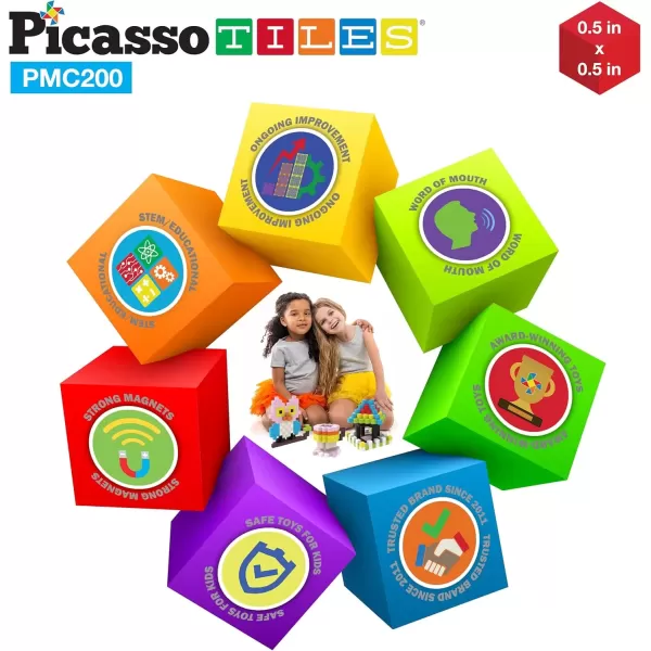 imagePicasso Cubes 05 Pixel Magnetic Puzzle Cube 400 Piece Mix ampamp Match Sensory Toys STEAM Education Learning Building Block Magnets Children Construction Toy Set Stacking Magnet Creative Kit PMC400200pcs Magnetic Puzzle