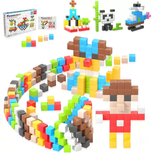 imagePicasso Cubes 1 Magnetic Puzzle Cubes 108 Piece Magnet Construction Building Block Set Sensory Toy Early Education STEM Learning Free Ideabook with 50 Ideas Children Age 3 Boy Girl PMC108