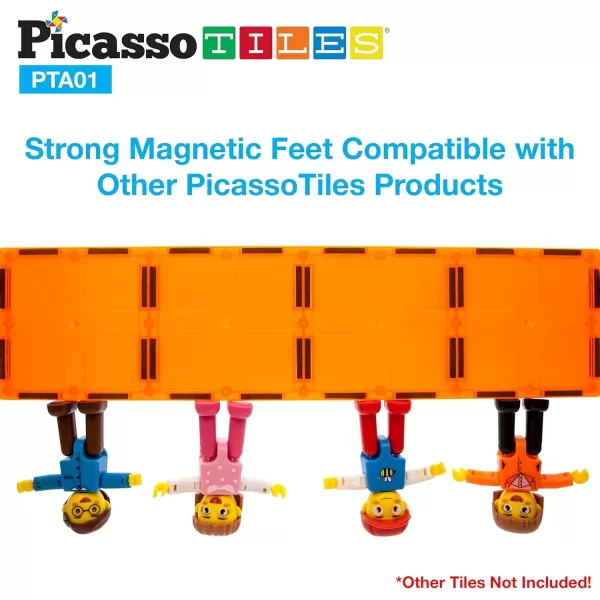 imagePicasso Toys Magnetic Action Figures 8 Piece Family Character for Construction Building Block Tiles Toddler Toy Set Magnet Expansion Variety Pack Educational STEM Learning Kit Pretend Playset PTA114 Family