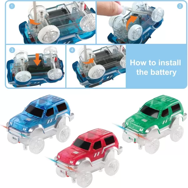 imagePicassoTiles 80 Piece Race Car Track Building Block Educational Toy Set Magnetic Tiles Magnet DIY Playset 2 Light Up Car STEM Learning Construction Kit HandEye Coordination Fine Motor Skill TrainingPTE06