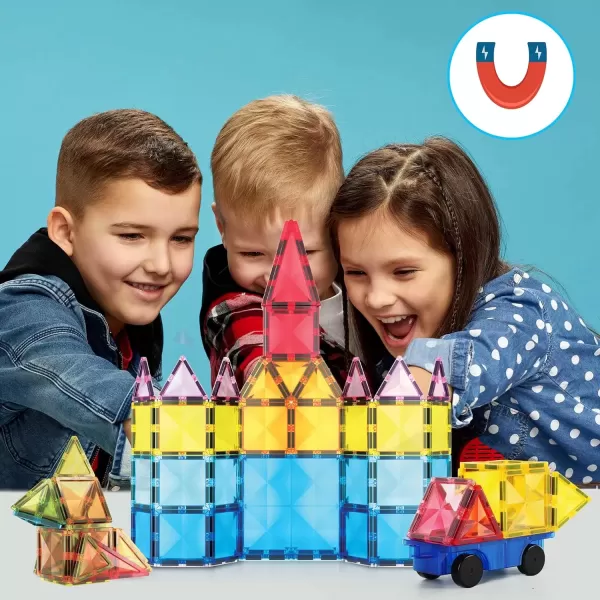 imagePicassoTiles Magnetic Building Block Large Square Shape Magnet Tiles Construction Toy STEM Learning Kit Educational Playset Playboard Pretend Play Stacking Blocks Child Brain Development PTE0963Pc Diamond