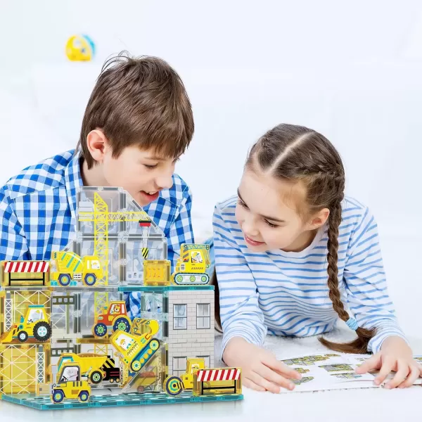imagePicassoTiles STEAM Idea Book  230 Pages of Magnet Tiles Building Block Creation Ideas Installation Instruction Toy Difficulty Guide Indicator Learning Book Brain Development for Kids Age 3