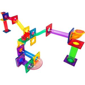 imagePicassoTiles Marble Run 150Piece Magnetic Tile Race Track Toy Play Set STEM Building ampamp Learning Educational Magnet Construction Kit Child Brain Development Toys Boys Girls Age 3 4 5 6 7 8 Years Old40 Piece