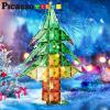 imagePicassoTiles 106 Piece Magnetic Tiles Light Up LED Christmas Tree Holiday Theme Construction Magnet Building Blocks Set STEM Learning Gifts Toys for Toddlers Boys Girls Child Kids Toy Educational Game