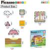 imagePicassoTiles 60pc Magnetic Building Block Magnet Tile Toy Shop Theme Pretend Play Construction Kit Reconfigurable Printed Structure DoubleSided Printing Education STEM Learning Playset Ages 3 PTQ50