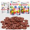 imagePicassoTiles Building Chips Interlocking Disc Construction Blocks in 12 Colors STEM Learning Early Education Toy Engineering Playset Child Brain Development for Toddlers Girls Boys Kids Age 3 PTF108Brown Color