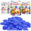 imagePicassoTiles Building Chips Interlocking Disc Construction Blocks in 12 Colors STEM Learning Early Education Toy Engineering Playset Child Brain Development for Toddlers Girls Boys Kids Age 3 PTF108Blue Color