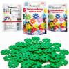 imagePicassoTiles Building Chips Interlocking Disc Construction Blocks in 12 Colors STEM Learning Early Education Toy Engineering Playset Child Brain Development for Toddlers Girls Boys Kids Age 3 PTF108Green Color
