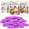 imagePicassoTiles Building Chips Interlocking Disc Construction Blocks in 12 Colors STEM Learning Early Education Toy Engineering Playset Child Brain Development for Toddlers Girls Boys Kids Age 3 PTF108Purple Color