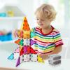 imagePicassoTiles Clear Transparent Magnetic Building Tiles Blocks Expansion Construction Set Magnets STEM Learning Kit Educational Toys Preschool Toddler Children Boys and Girls Ages 3 Years