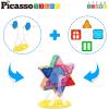 imagePicassoTiles Magnet Tile Building Blocks Ferris Wheel Amusement Rotating Accessory Kit Compatible with Full Sized Magnetic Tiles Construction Toy Set Education STEM Learning 3D Toddler Kid Age 3 PT09