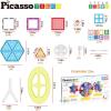 imagePicassoTiles Magnet Tile Building Blocks Ferris Wheel Amusement Rotating Playset Multi Structural Magnetic Tiles Toddlers Kids Educational STEM Learning Kit 3D Construction Block Toy Set Ages 3 PT01