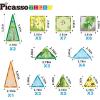imagePicassoTiles Magnet Tile Building Blocks Forest Animal Themed Playset with 8 Character Action Figures Educational STEM Learning Construction Kit Pretend Play Magnetic Tiles Toddler Kids Ages 3 PTQ26Safari Animals Themed