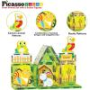 imagePicassoTiles Magnet Tile Building Blocks Forest Animal Themed Playset with 8 Character Action Figures Educational STEM Learning Construction Kit Pretend Play Magnetic Tiles Toddler Kids Ages 3 PTQ26Farm Themed