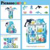 imagePicassoTiles Magnet Tile Building Blocks Forest Animal Themed Playset with 8 Character Action Figures Educational STEM Learning Construction Kit Pretend Play Magnetic Tiles Toddler Kids Ages 3 PTQ26Marine Animal World Themed