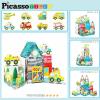 imagePicassoTiles Magnet Tile Building Blocks Forest Animal Themed Playset with 8 Character Action Figures Educational STEM Learning Construction Kit Pretend Play Magnetic Tiles Toddler Kids Ages 3 PTQ26Metro City Themed
