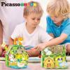imagePicassoTiles Magnet Tile Building Blocks Forest Animal Themed Playset with 8 Character Action Figures Educational STEM Learning Construction Kit Pretend Play Magnetic Tiles Toddler Kids Ages 3 PTQ26Farm Themed