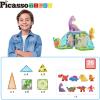 imagePicassoTiles Magnet Tile Building Blocks Forest Animal Themed Playset with 8 Character Action Figures Educational STEM Learning Construction Kit Pretend Play Magnetic Tiles Toddler Kids Ages 3 PTQ26Dinosaur World Themed