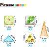 imagePicassoTiles Magnet Tile Building Blocks Forest Animal Themed Playset with 8 Character Action Figures Educational STEM Learning Construction Kit Pretend Play Magnetic Tiles Toddler Kids Ages 3 PTQ26Dinosaur World Themed