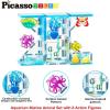 imagePicassoTiles Magnet Tile Building Blocks Forest Animal Themed Playset with 8 Character Action Figures Educational STEM Learning Construction Kit Pretend Play Magnetic Tiles Toddler Kids Ages 3 PTQ26Marine Animal World Themed