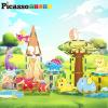 imagePicassoTiles Magnet Tile Building Blocks Forest Animal Themed Playset with 8 Character Action Figures Educational STEM Learning Construction Kit Pretend Play Magnetic Tiles Toddler Kids Ages 3 PTQ26Safari Animals Themed