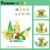 imagePicassoTiles Magnet Tile Building Blocks Forest Animal Themed Playset with 8 Character Action Figures Educational STEM Learning Construction Kit Pretend Play Magnetic Tiles Toddler Kids Ages 3 PTQ26Safari Themed