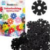 imagePicassoTiles Building Chips Interlocking Disc Construction Blocks in 12 Colors STEM Learning Early Education Toy Engineering Playset Child Brain Development for Toddlers Girls Boys Kids Age 3 PTF108Black Color