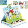 imagePicassoTiles Pete The Cat Board Game Puzzle Activity Play Book Magnet Mix and Match Cartoon Toy Playset with Storage Reusable Magnetic Figures Storytelling STEM Education Learning Kids Ages 3 PTC02