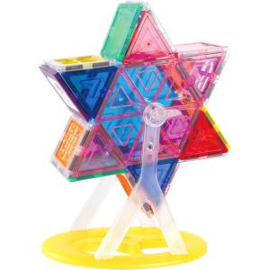 imagePicassoTiles Magnet Tile Building Blocks Ferris Wheel Amusement Rotating Accessory Kit Compatible with Full Sized Magnetic Tiles Construction Toy Set Education STEM Learning 3D Toddler Kid Age 3 PT09