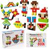 imagePicassoTiles 108PC Magnetic Puzzle Cube  Toys Carrying Case 1quot Pixel Mix ampamp Match Cubes wFree Idea Book Sensory Toys Magnetic Tiles Construction Block Travel Bag Waterproof Storage Organizer Box