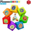 imagePicassoTiles 108PC Magnetic Puzzle Cube  Toys Carrying Case 1quot Pixel Mix ampamp Match Cubes wFree Idea Book Sensory Toys Magnetic Tiles Construction Block Travel Bag Waterproof Storage Organizer Box
