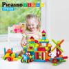 imagePicassoTiles 120PC Hedgehog Interlock Building Block  4 Family People Action Figures Expansion Set STEAM Learning ampamp Educational Playset for Preschool and Kindergarten Kids Pretend Play Toy for Kids