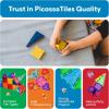 imagePicassoTiles 71pc Mini Diamond Series Winter Ice Theme Magnetic Tile Building Blocks 2 Character Action Figures Travel Size OnTheGo Magnet Construction Toy Set STEM Development Kit Ages 3 PTM71120pc